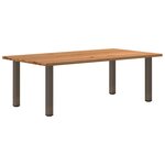 vidaXL Table à manger marron clair bois de chêne massif rectangulaire
