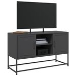 vidaXL Meuble TV noir 100 5x39x60 5 cm acier