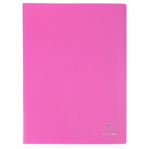 Protège-documents En Polypropylène 5/10e Opak Pochettes Cristal 120 Vues - A4 - Rose - X 8 - Exacompta
