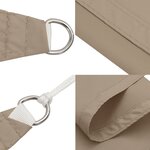 vidaXL Voile de parasol tissu oxford triangulaire 4x5x6 4 m taupe