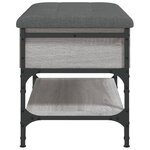 vidaXL Banc à chaussures sonoma gris 62x42x45 cm bois d'ingénierie