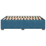 vidaXL Cadre de lit sans matelas bleu 140x190 cm velours