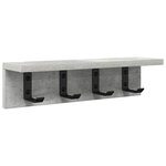 vidaXL Porte-manteau mural Gris béton 40 x 10 5 x 10 5 cm