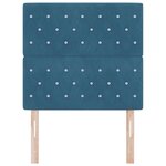vidaXL Tête de lit capitonnée en velours bleu foncé avec boutons en cristal  100 cm