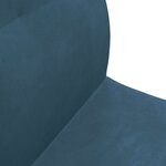 vidaXL Fauteuil de sol ajustable Bleu Velours
