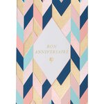 Carte graphique bon anniversaire pastel et or - draeger paris