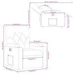 vidaXL Fauteuil inclinable électrique Marron Similicuir