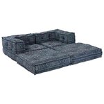 vidaXL Coussin 2 Pièces Bleu 70 x 70 x 54 cm Polyester