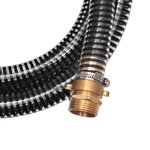 vidaXL Tuyau d'aspiration avec raccords en laiton 4 m 25 mm Noir