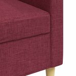 vidaXL Canapé à 3 places Rouge bordeaux 210 cm Tissu