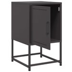 vidaXL Table de chevet noir 36x39x60 5 cm acier