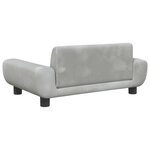 vidaXL Canapé pour enfants gris clair 70x45x33 cm velours