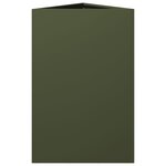 vidaXL Jardinière vert olive triangulaire 50x43x75 cm acier