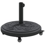 vidaXL Pied de parasol 15.6 kg Noir Fer Circulaire