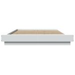 vidaXL Cadre de lit avec lumières LED blanc 140x200 cm bois ingénierie