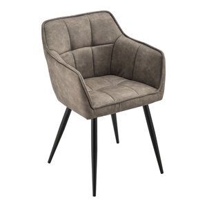 Lot de 2 chaises de salle à manger salon design moderne cuisine 81 x 57 x 53 cm taupe noir 03_0009610