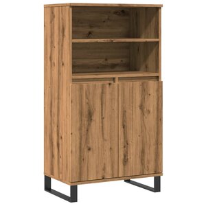 vidaXL Buffet haut chêne artisanal 60x36x110 cm bois d'ingénierie