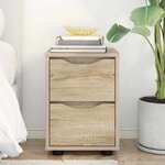 vidaXL Table de chevet avec tiroir Chêne Sonoma 30 5 x 30 x 43 cm