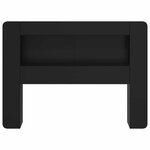 vidaXL Cabinet de Tête de Lit avec stockage Noir Bois d’ingénierie