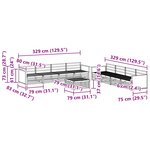 vidaXL Ensemble de canapés d'extérieur 9 pc Naturel