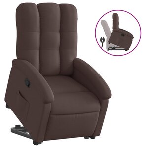 vidaXL Fauteuil inclinable marron foncé tissu