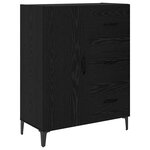 vidaXL Haut Armoire Chêne noir 69 5 x 34 x 180 cm Bois d'ingénierie