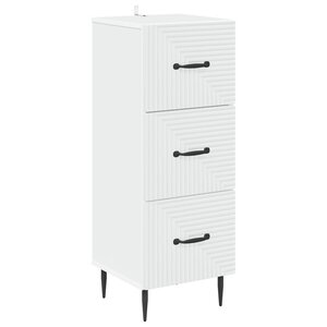 vidaXL Armoire à tiroirs Blanc 33 x 34 5 x 89 5 cm Bois d'ingénierie