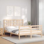 vidaXL Cadre de lit sans matelas bois de pin massif