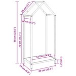 vidaXL Portant de bois chauffage anthracite 40x25x90 cm