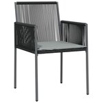 vidaXL Ensemble de salle à manger pour jardin 5 Pièces Noir Poly rotin