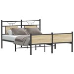 vidaXL Cadre de lit sans matelas chêne sonoma 150x200 cm