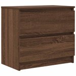vidaXL Meuble TV chêne marron 60x35x54 cm bois d'ingénierie