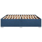 vidaXL Cadre de lit sans matelas bleu 200x200 cm tissu