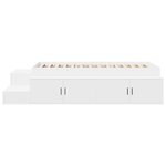 vidaXL Cadre de lit avec rangement Blanc 80 cm Bois d'ingénierie