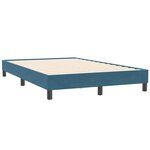vidaXL Cadre de lit sans matelas bleu foncé 120x210 cm velours