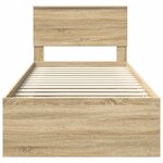 vidaXL Cadre de lit Chêne Sonoma 75 x 190 cm Bois d'ingénierie