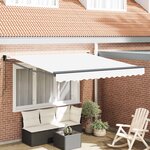 vidaXL Auvent rétractable Blanc 350 x 250 cm