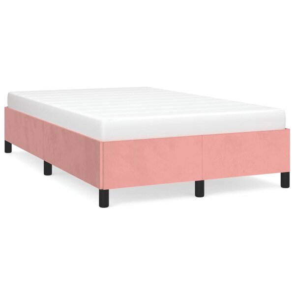 vidaXL Cadre de lit sans matelas rose 120x190 cm velours