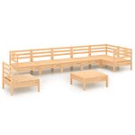 Salon de jardin meuble d'extérieur ensemble de mobilier 8 pièces bois de pin massif 02_0017823