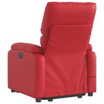 vidaXL Fauteuil inclinable électrique rouge similicuir