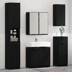 vidaXL Ensemble de Meubles de Salle de Bain 2 Pièces Chêne noir