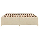 vidaXL Cadre de lit sans matelas crème 200x200 cm tissu