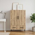 vidaXL Buffet Chêne artisanal 66 x 34 5 x 95 cm Bois d'ingénierie