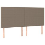 vidaXL Sommier à lattes de lit et matelas et LED Taupe 200x200cm Tissu