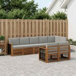 vidaXL Ensemble de canapés d'extérieur 7 pc
