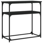 vidaXL Table console noir 75x35 5x75 cm bois d'ingénierie