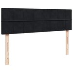 vidaXL Cadre de lit ottoman avec matelas noir 140x190 cm velours