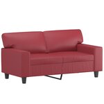 vidaXL Ensemble de canapés 3 Pièces rouge bordeaux similicuir