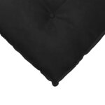 vidaXL Coussin de Dos Noir 160 x 50 cm Tissu en velours côtelé