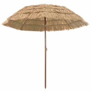 vidaXL Parasol de plage Marron Ø 265 x 267 cm Acier